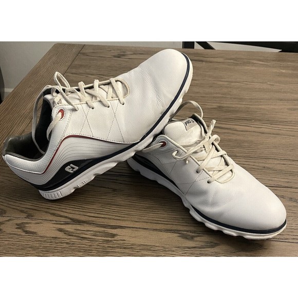 FootJoy Shoes Footjoy Pro Sl White Blue Spikeless Golf Shoes 53269